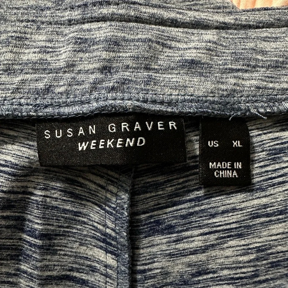 Susan Graver Weekend heather gray jersey knit size XL #1502 - Picture 5 of 6